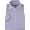 【BL/半袖】ホリゾンタルワイドカラードレスワイシャツ/ネイビー＆ホワイト×ストライプ/スラブ生地 スーツセレクト通販 suit select