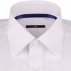 【BL】ワイドカラードレスワイシャツ/ホワイト×ドビーストライプ/襟裏テープ：ネイビー スーツセレクト通販 suit select