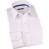 【BL】ワイドカラードレスワイシャツ/ホワイト×ドビーストライプ/襟裏テープ：ネイビー スーツセレクト通販 suit select