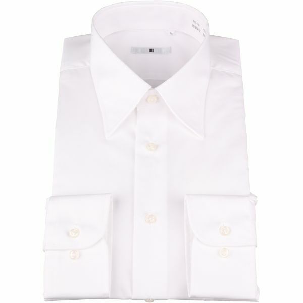 【SL】レギュラーカラードレスワイシャツ/ホワイト×ブロード (無地)  スーツセレクト通販 suit select