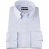 【BL】ボタンダウンドレスワイシャツ/ホワイト×ブルー刺子柄/SUPER NON IRON-KNIT4S スーツセレクト通販 suit select