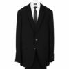 【X】 2釦シングルスーツ 0タック/プレミアムブラック×ソリッド+Super100'S スーツセレクト通販 suit select