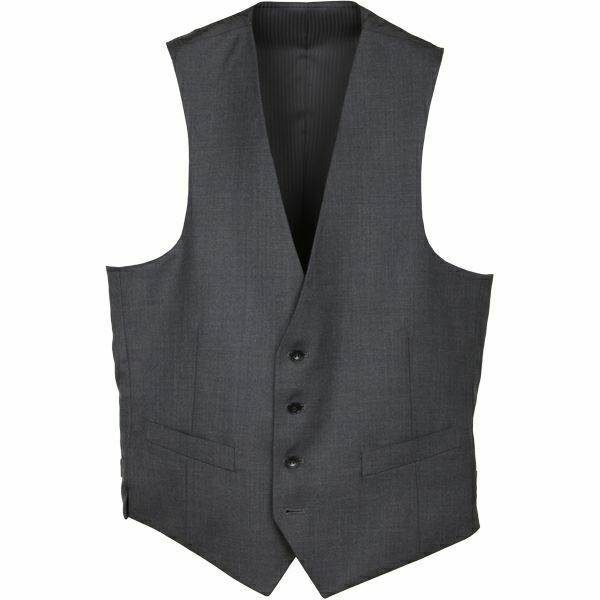 【BL】リバーシブルジレ(ベスト)/ブラック×シャドーストライプ＆グレー×ソリッド スーツセレクト通販 suit select