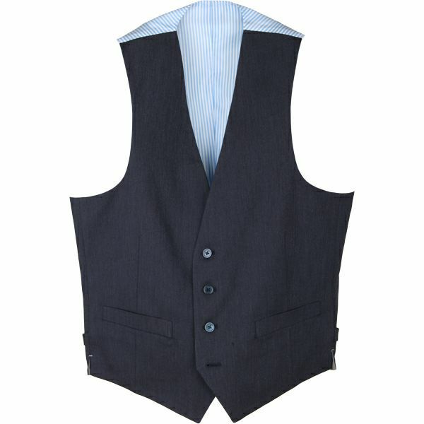 【SKINNY TRAD】リバーシブルジレ(ベスト)/ネイビー×ソリッド＆グレー×ソリッド+COOL MAX スーツセレクト通販 suit select