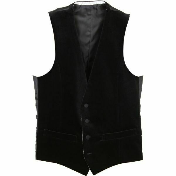 【BL】リバーシブルジレ(ベスト)/ブラック×ベルベット＆ホワイト×ブラックドット スーツセレクト通販 suit select