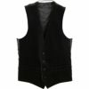【BL】リバーシブルジレ(ベスト)/ブラック×ベルベット＆ホワイト×ブラックドット スーツセレクト通販 suit select