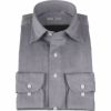 【SL】ワイドカラードレスワイシャツ/グレー×ドビー スーツセレクト通販 suit select