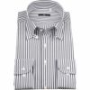 【BL】タブカラードレスワイシャツ/ネイビー＆ホワイト×ストライプ/Oil guard スーツセレクト通販 suit select