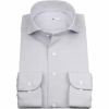 【SL】ホリゾンタルワイドドレスワイシャツ/グレー×スラブ生地/Oil guard スーツセレクト通販 suit select