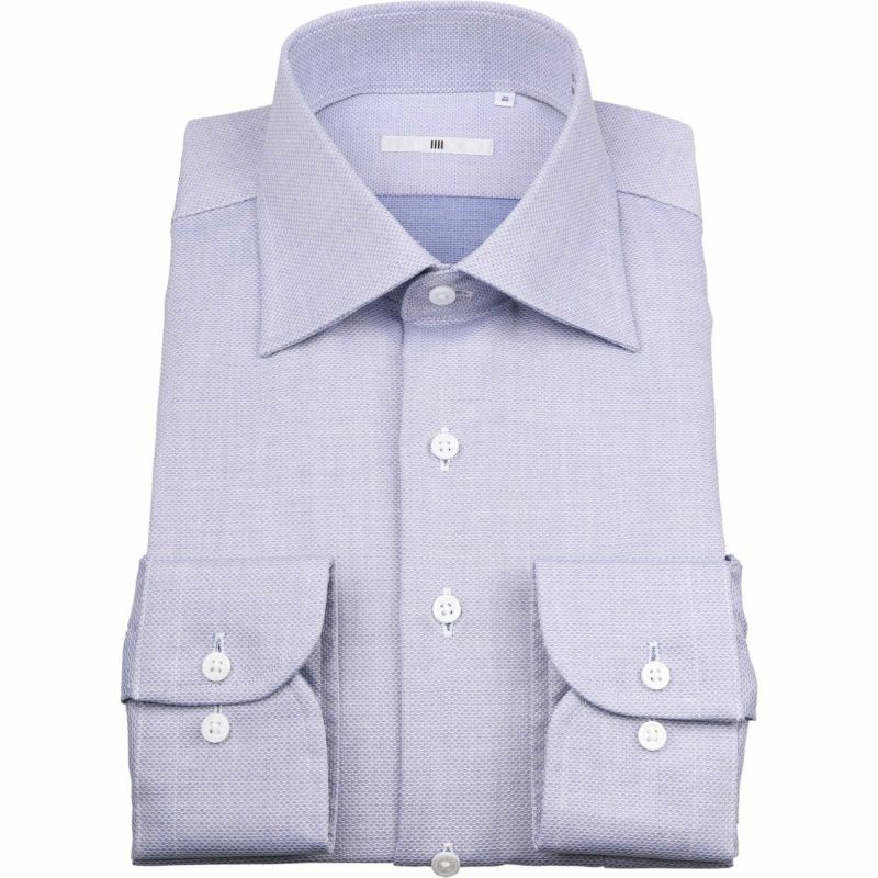 【SL】ワイドカラードレスワイシャツ/ブルー×ドビーセレクト通販 suit select