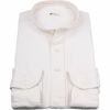 【CLASSICO TAPERED】バンドカラードレスワイシャツ/アイボリー×コーデュロイ スーツセレクト通販 suit select