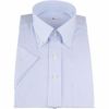 【SL/半袖】ボタンダウンドレスワイシャツ/ブルー＆ホワイトストライプセレクト通販 suit select