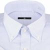 【BL/半袖】ボタンダウンドレスワイシャツ/ホワイト×ブルー刺子柄/襟袖裏別布：チェック/COOL Oil guard スーツセレクト通販 suit select