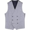 【CLASSICO TAPERED】ジレ(ベスト)/ホワイト＆ネイビー×チェック/DRAGO fabric made in italy スーツセレクト通販 suit select