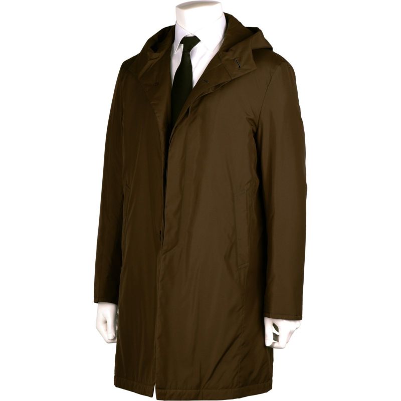 【RBC】4S AIRY フーデットコート/ブラウン×ソリッド/WATER REPELLENT スーツセレクト通販 suit select