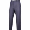 【SLIM TAPERED】ウールブレンドパンツ 0タック/ネイビー/ウォッシャブル スーツセレクト通販 suit select