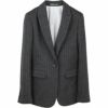 【NEO-SL】ウールコットン1釦ジャケット/グレー×ストライプ スーツセレクト通販 suit select