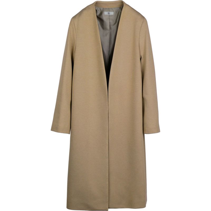 【SL】Vノーカラーコート/ベージュ/DUAL WARM スーツセレクト通販 suit select