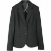 【就活】【CROSS CURVELINE】セットアップ2釦ジャケット/ブラック×ソリッド+UVカット・ストレッチ・ウォッシャブル スーツセレクト通販 suit select