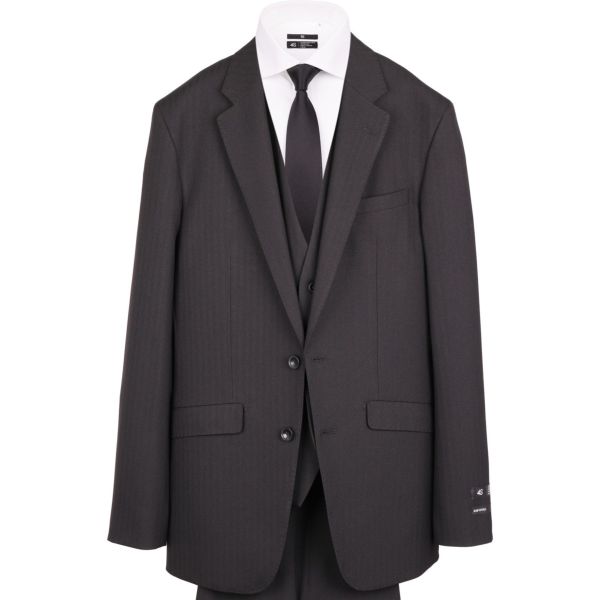 するスーツ スーツセレクト3ピースSKINNYスーツA5メンズBLACK スーツ 