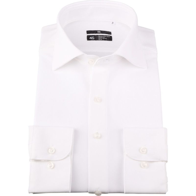 【発送在庫あり】【BL】ワイドカラードレスワイシャツ/ホワイト/SUPER NON IRON-KNIT4S スーツセレクト通販 suit select