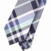 【BL】シルクブレンドチェックネクタイ 7.5cm幅/ネイビー×グレー×グリーン×ホワイト/ウォシャブル スーツセレクト通販 suit select