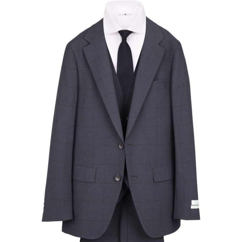 スーツセレクト suits select 3ピース Y5 グレー ウィンドウペン